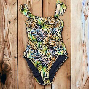 NWOT Ellen Tracy Tropical Print Swimsuit - Size 6